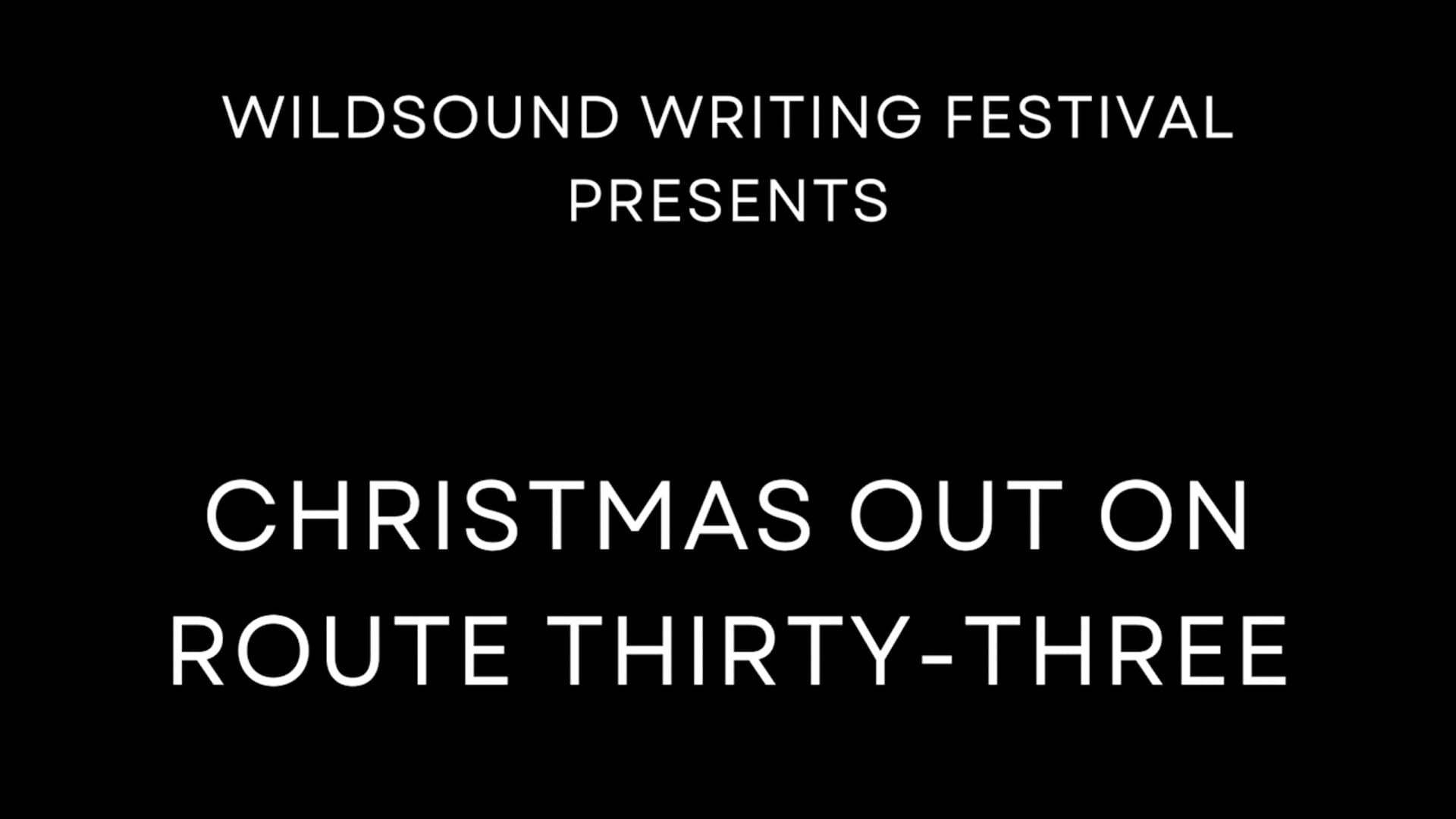 Poetry Reading: Christmas Out On Route Thirty-three, by James Fox