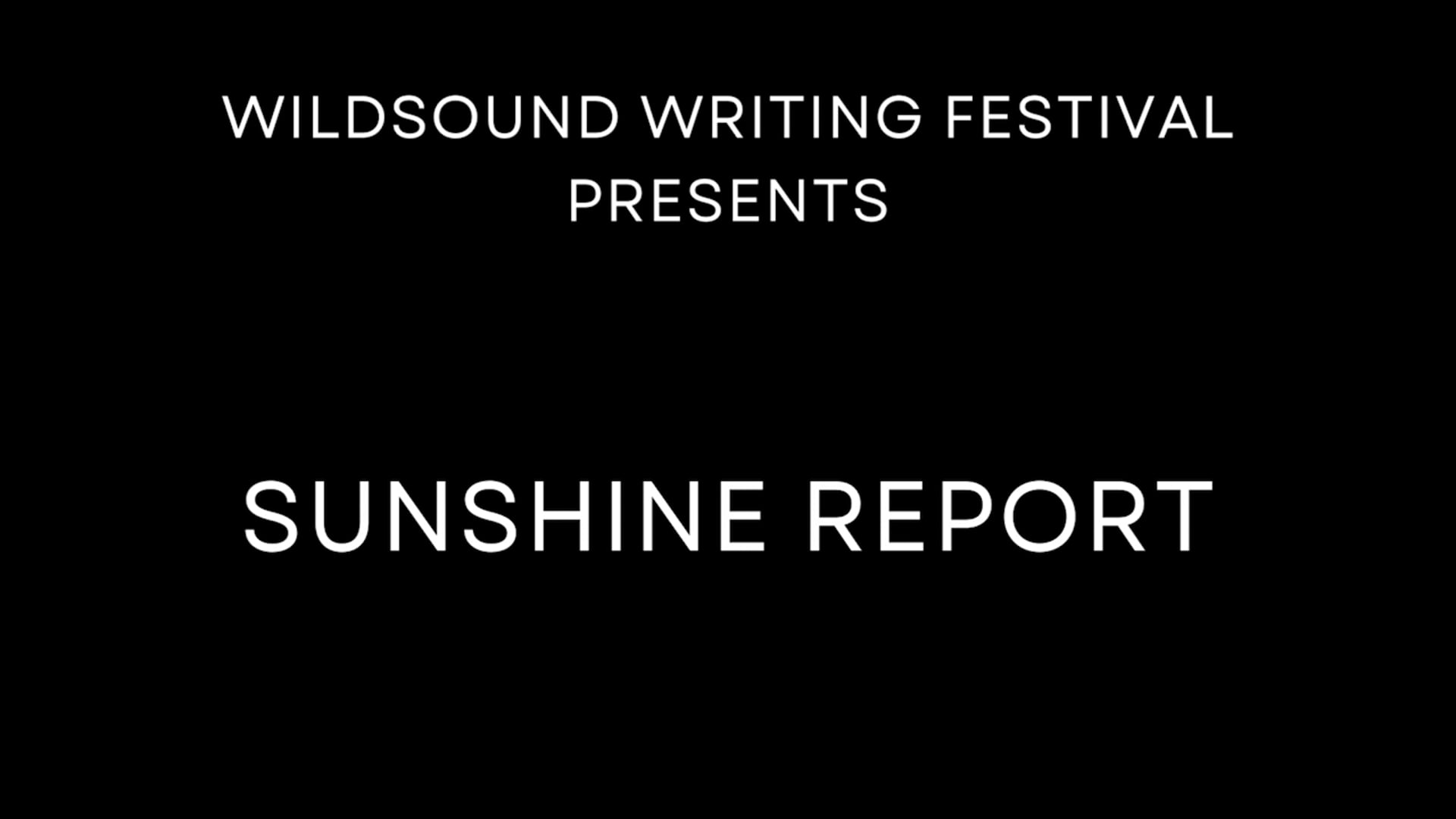 Short Story Video Reading: SUNSHINE REPORT, by Jade Spencer