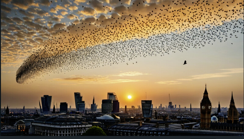 MURMURATIONS FROM THE HEART, 8min., Experimental