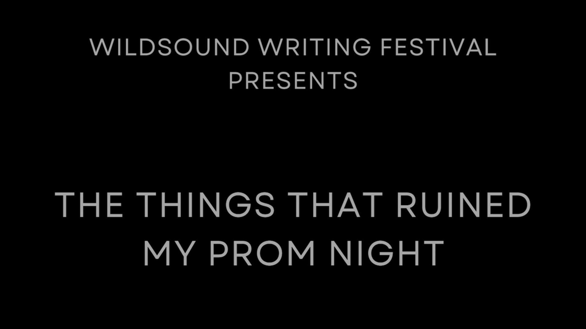 Poetry Video Reading: THE THINGS THAT RUINED MY PROM NIGHT, by Brianna Corona 