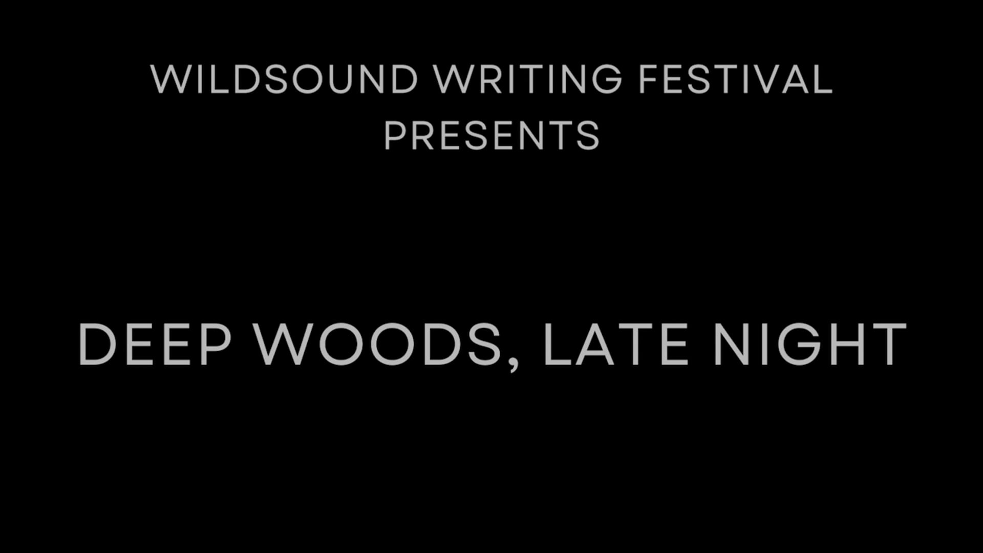 Poetry Reading: Deep Woods, Late Night, by Ed Ahern (interview)