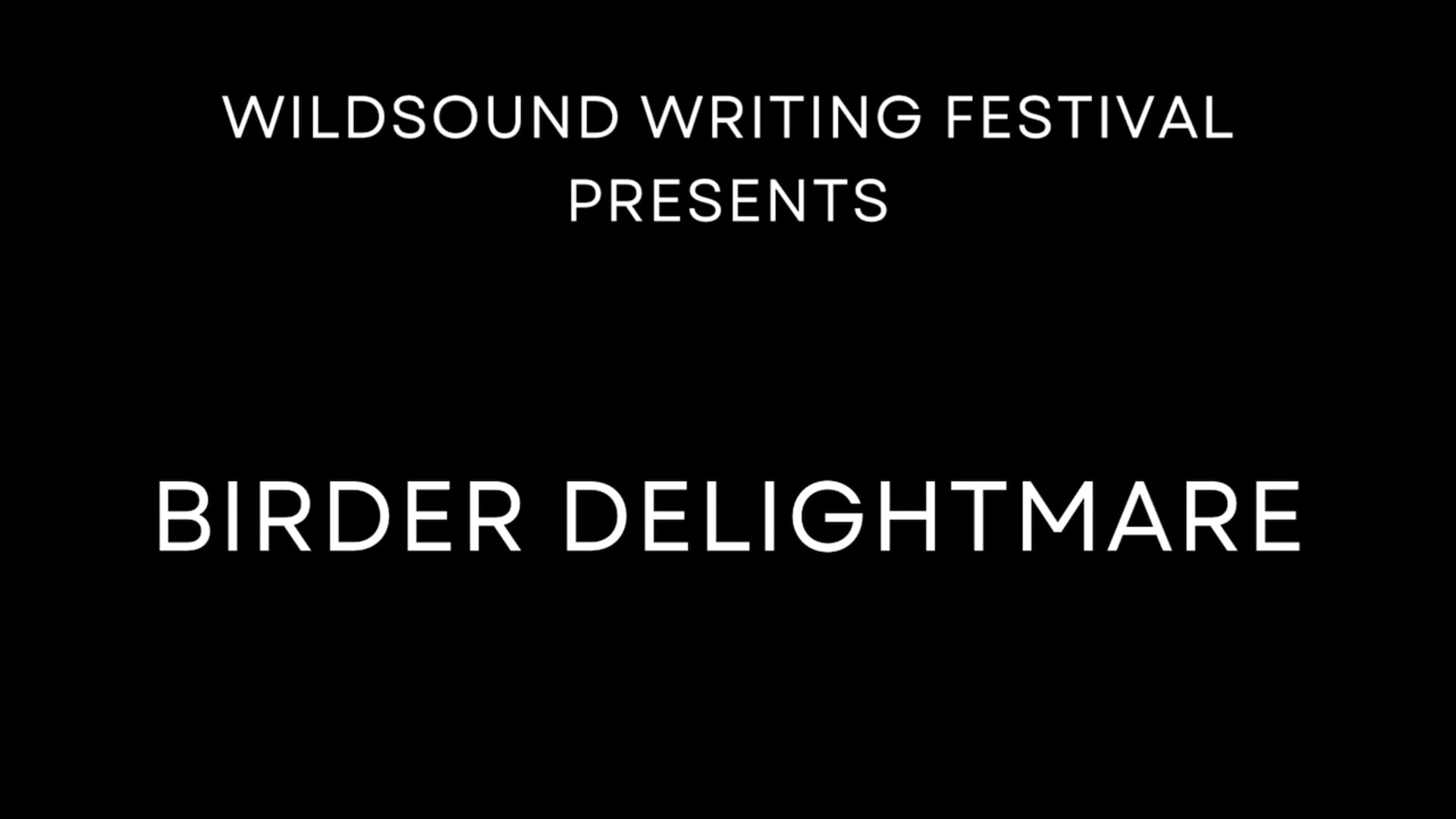 Short Story Video Reading: BIRDER DELIGHTMARE, by Frances Presley Rice