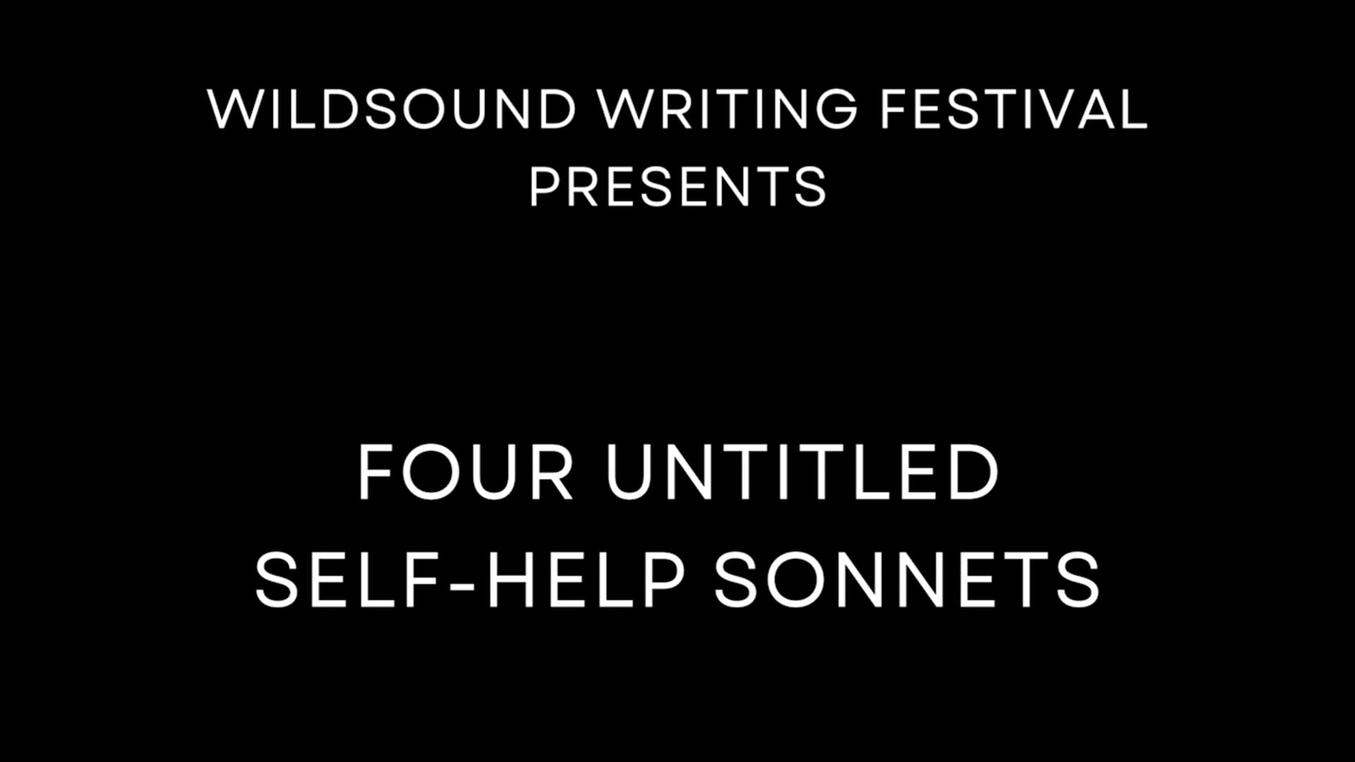 Poetry Video Reading:  Four Untitled Self-Help Sonnets, by K.D. Battle