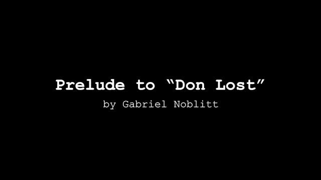Prelude to Don Lost