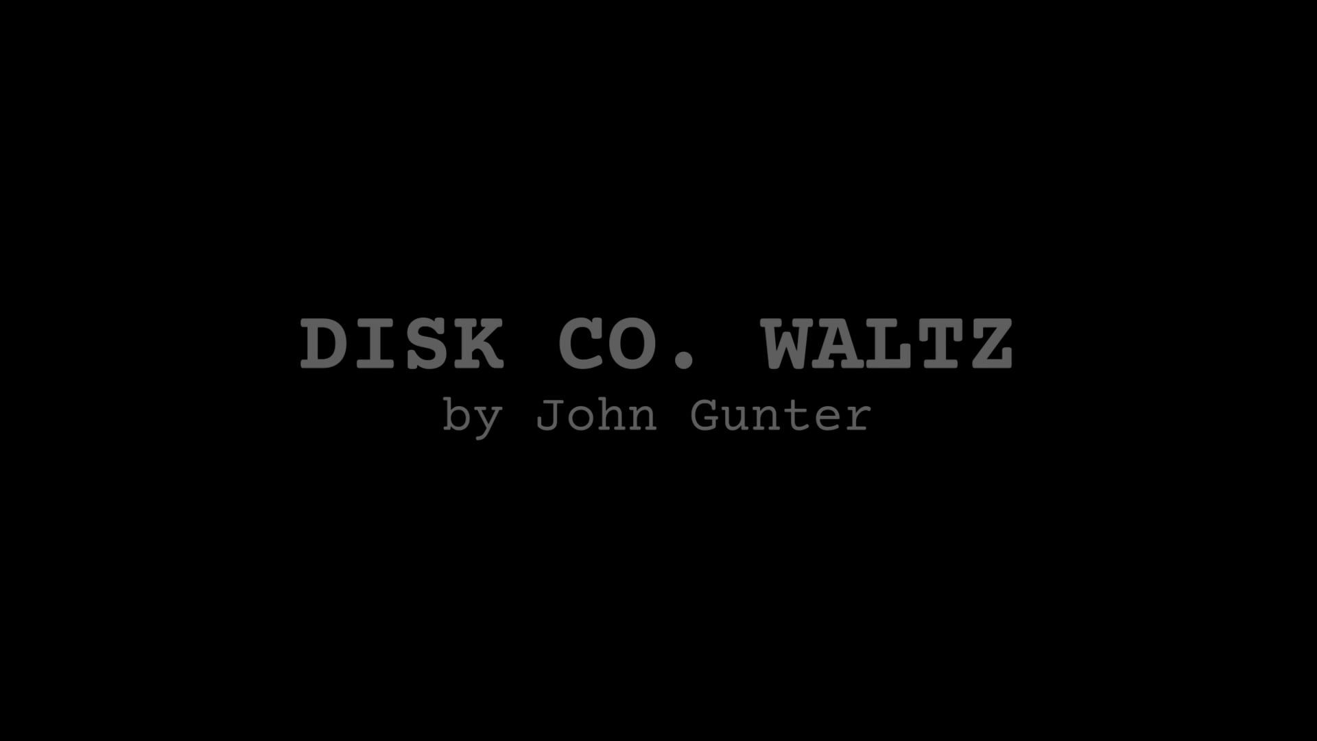 SCI-FI Short Story: Disk Co. Waltz, by John Gunter