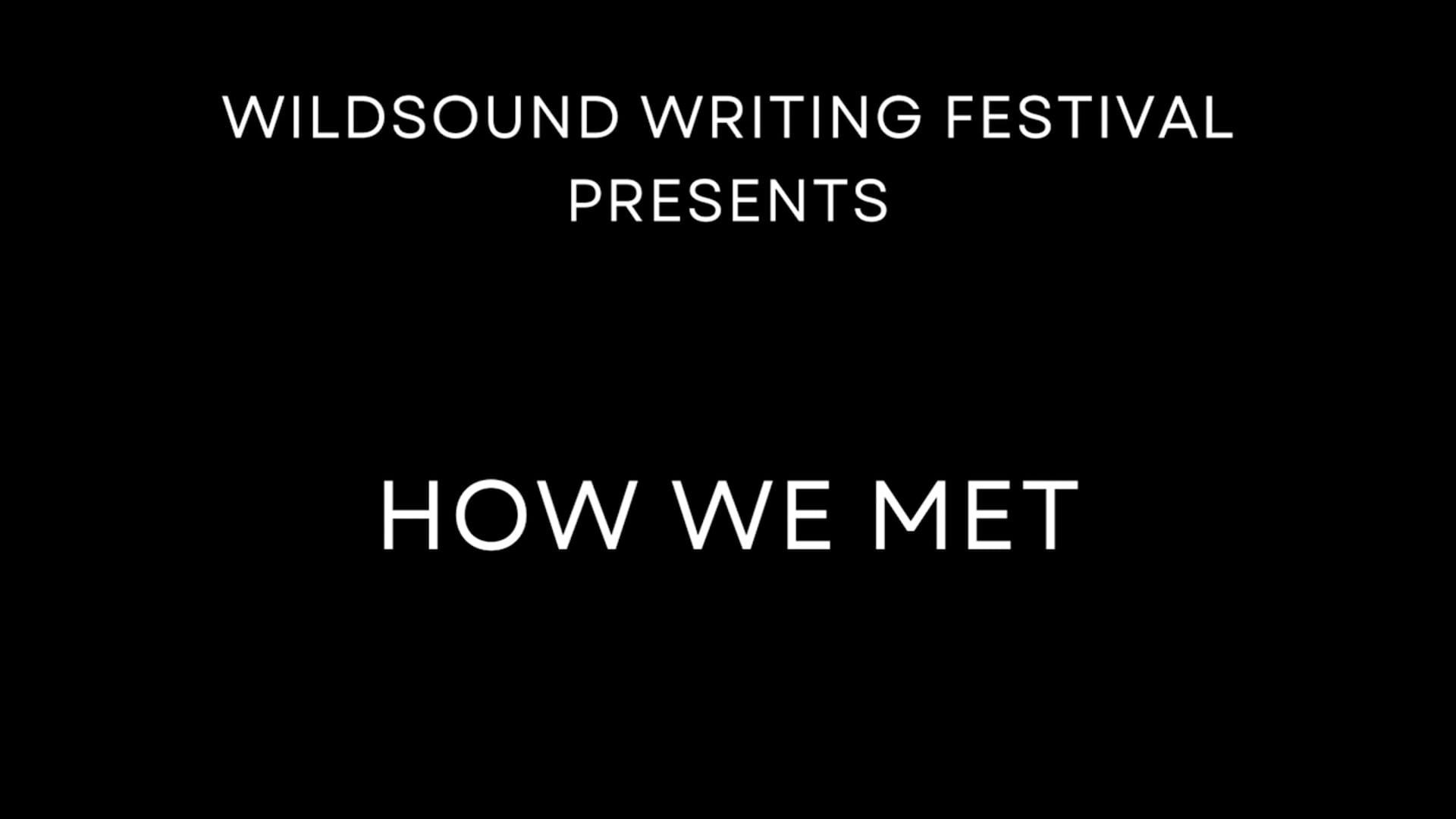 LITERARY FICTION Short Story Reading: HOW WE MET, by Damon Yeargain 