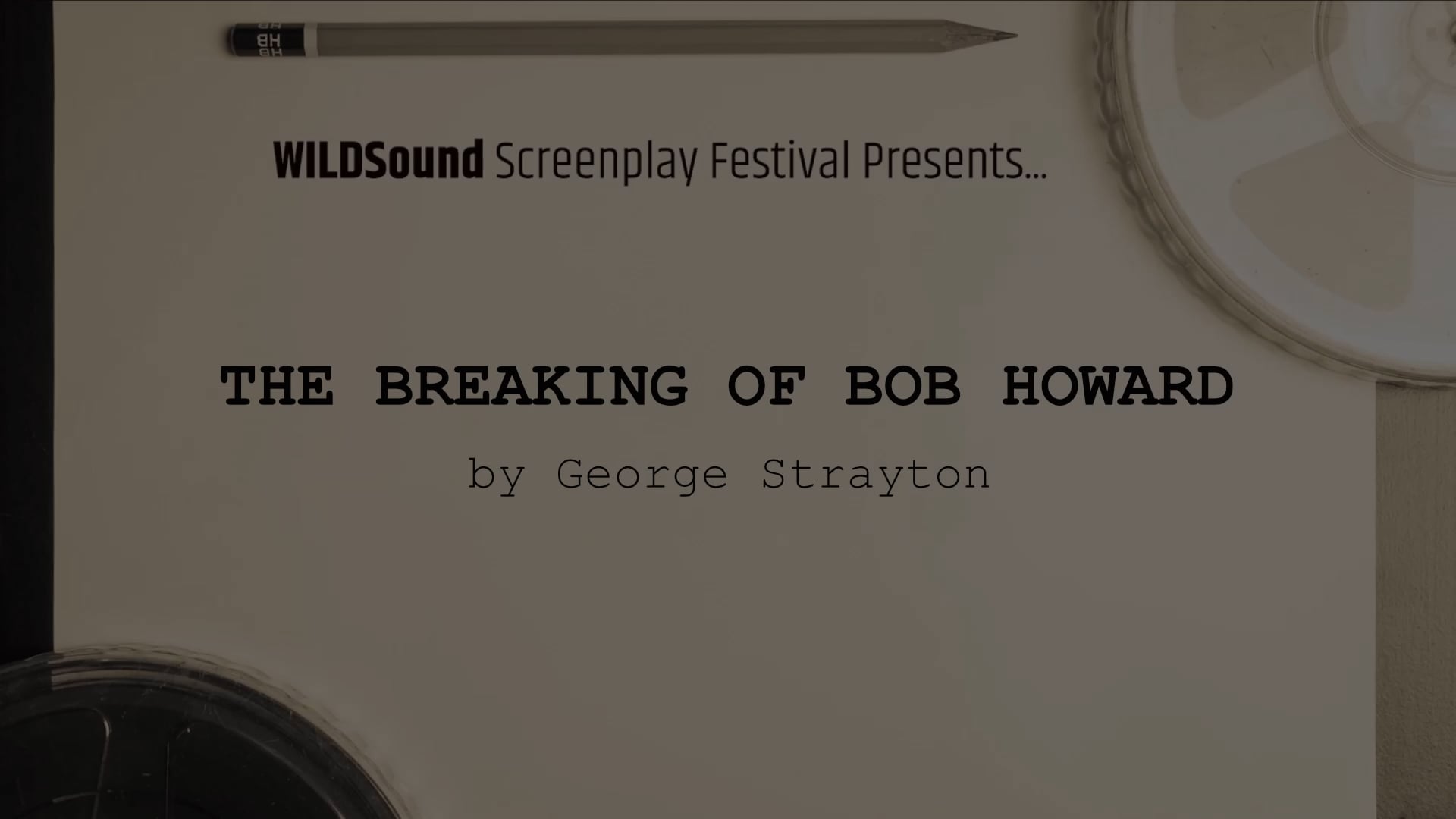 Supernatural 1st Scene: THE BREAKING OF BOB HOWARD TV Pilot by George R Strayton