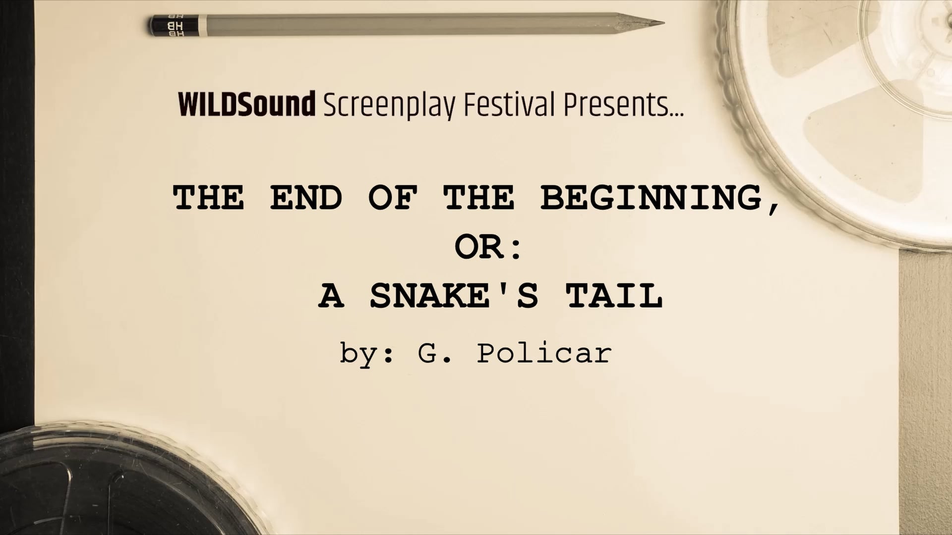 SCI-FI SHORT Screenplay: THE END OF THE BEGINNING, by  G. Policar