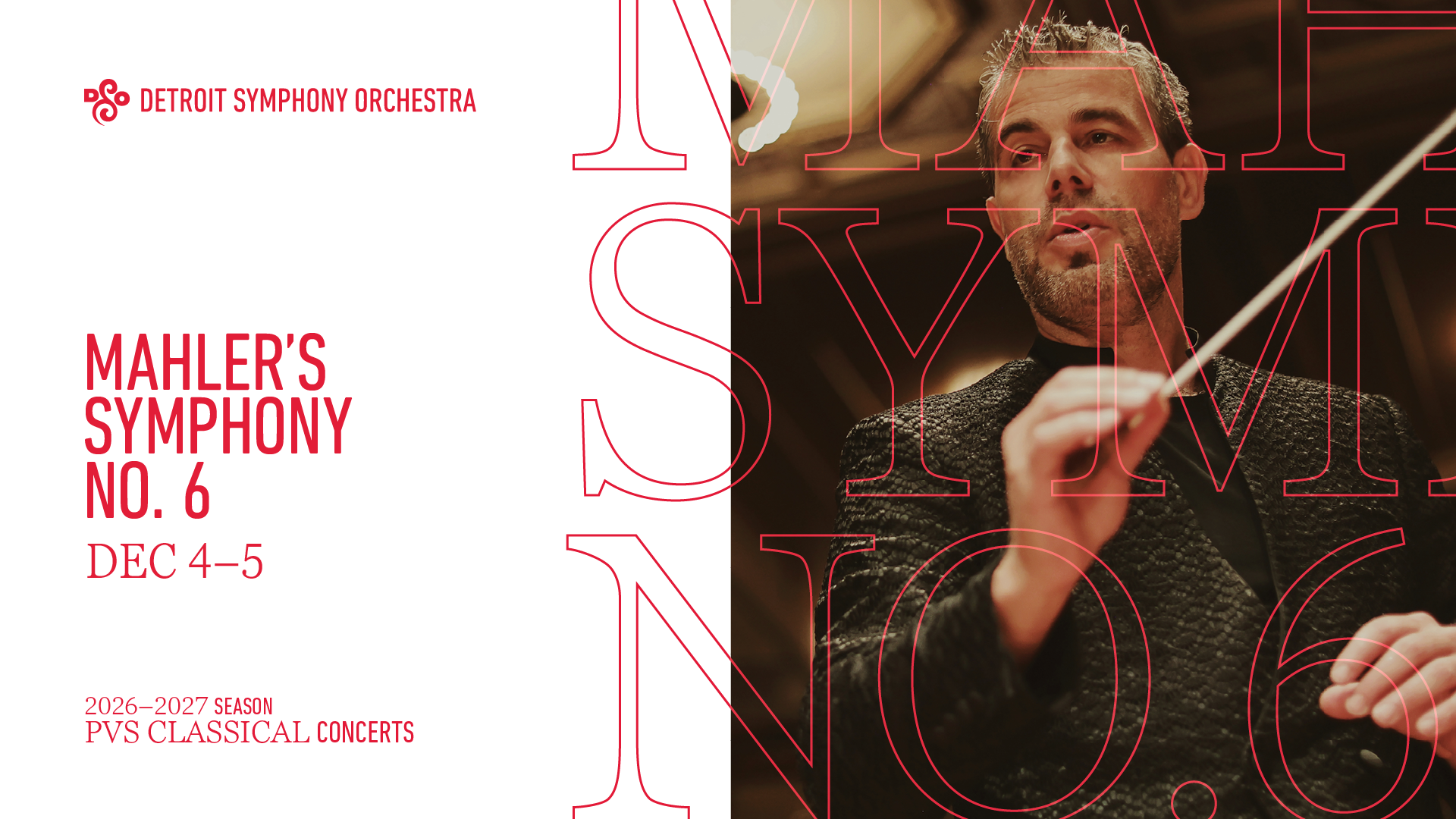 MAHLER’S SYMPHONY NO. 6 - SATURDAY DECEMBER 5 AT 8:00PM ET