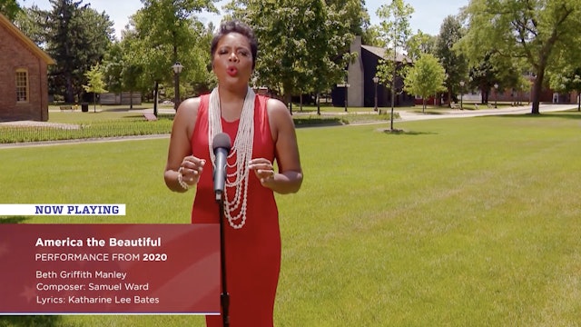 Artwork for Beth Griffith Manley sings "America the Beautiful," and Sousa with fireworks!