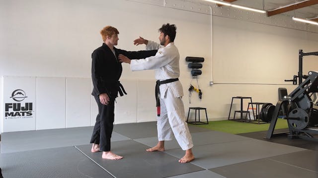Firemans with collar double knee drop
