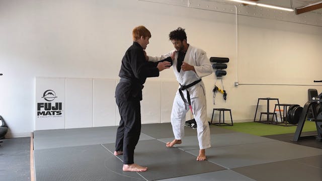 Firemans with collar double knee drop