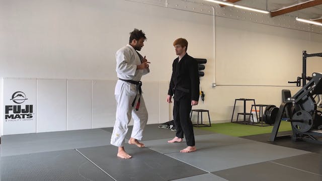 Firemans with collar double knee drop
