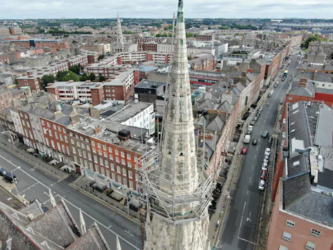 Repairing the Spire of ‘Findlater’s’ Abbey Church