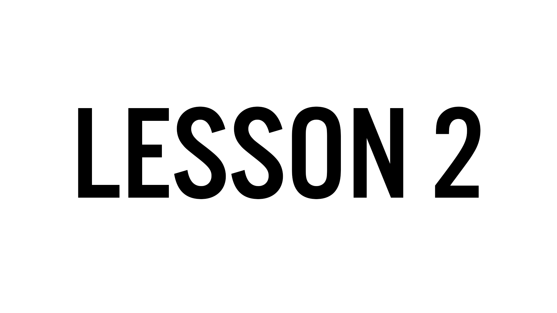 Lesson 2
