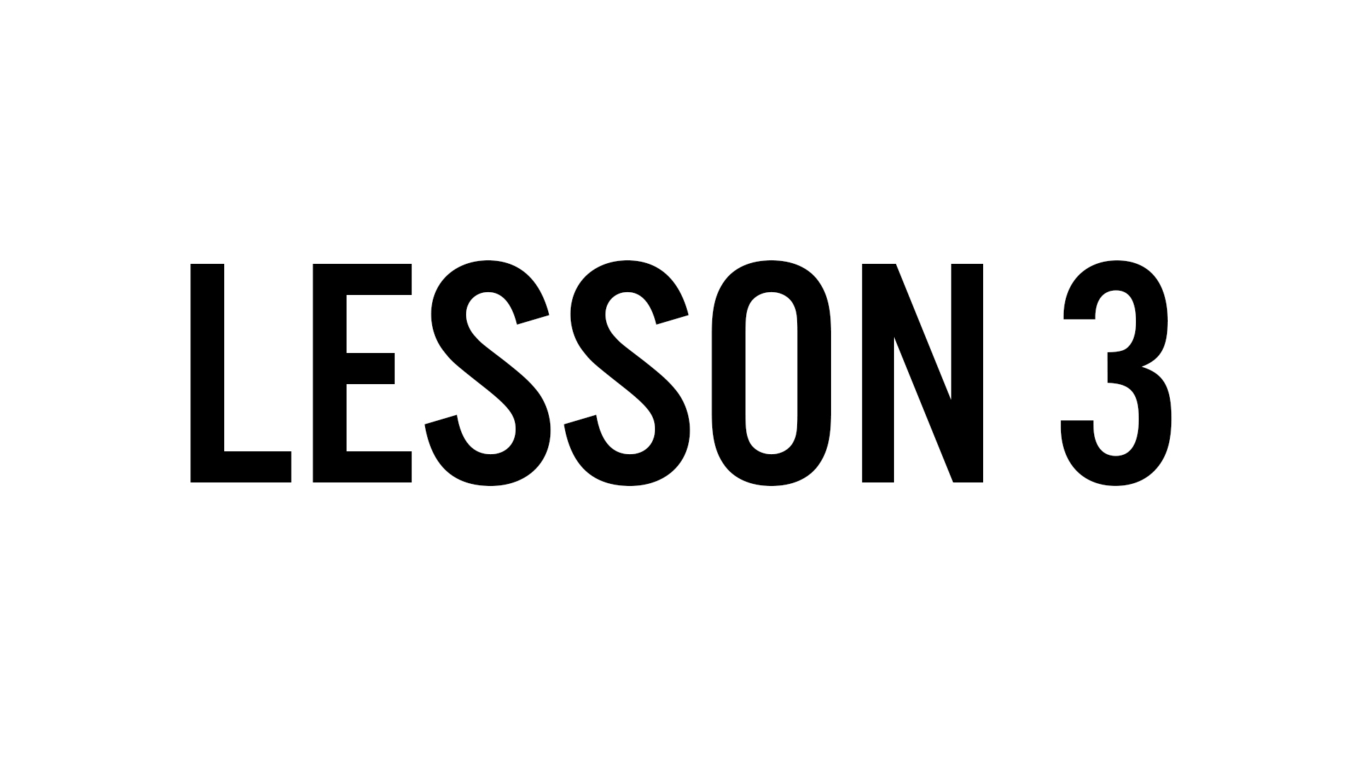 Lesson 3
