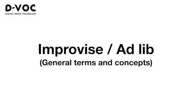 08 General terms - Improvise ad lib MT