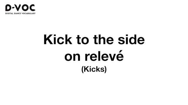 17 Kicks - Kick to the side on relevé...