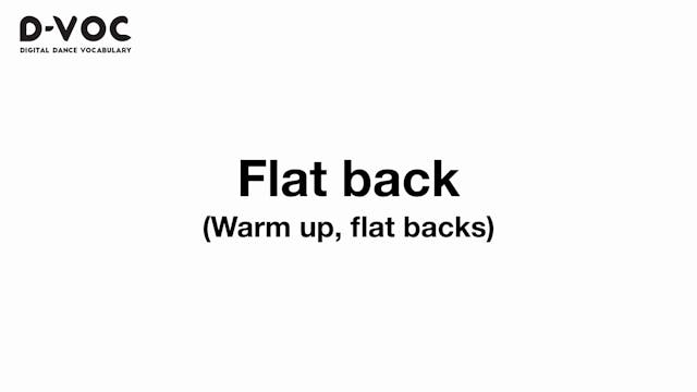 01 Warm up flat backs - Flat back - MT