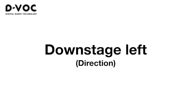 02 Direction - Downstage left MT