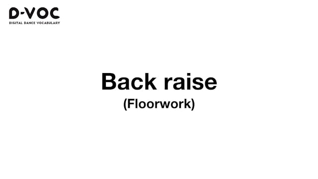 02 Floorwork - Back raise - MT