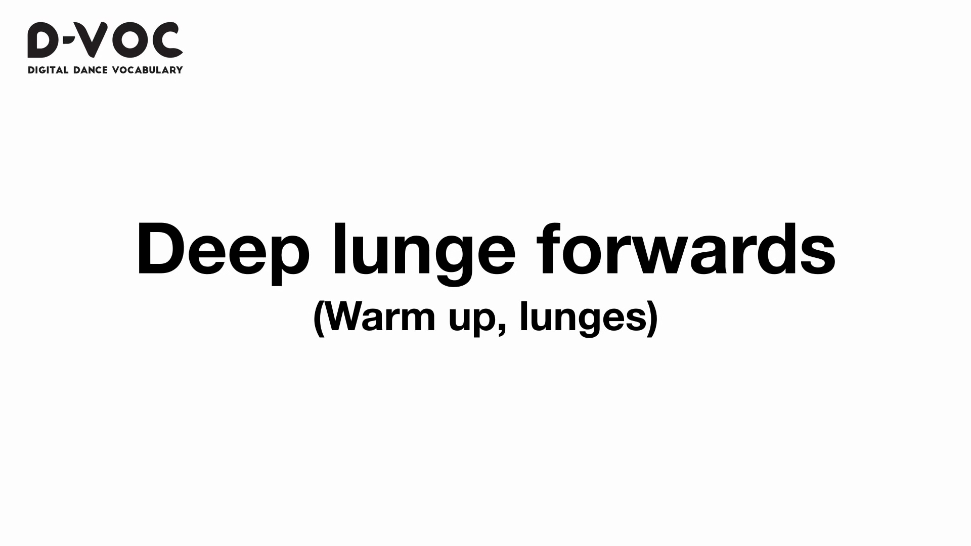 01 Warmup lunges - Deep lunge forwards - MT