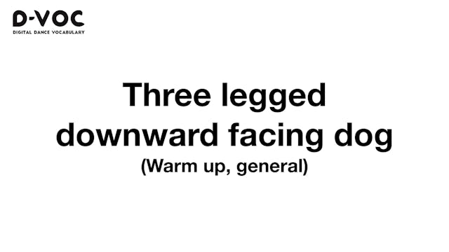 15 Warm up general - Three legged dow...