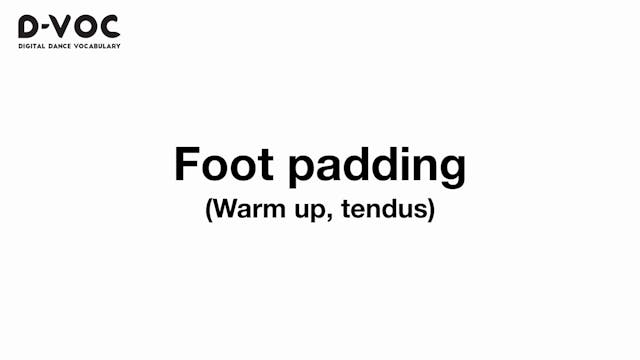 01 Warm up tendus - Foot padding - MT