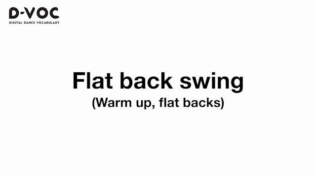 04 Warm up flat backs - Flat back swi...