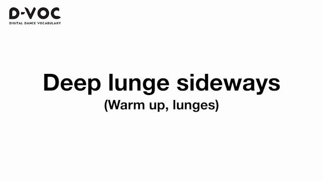 02 Warmup lunges - Deep lunge sideway...