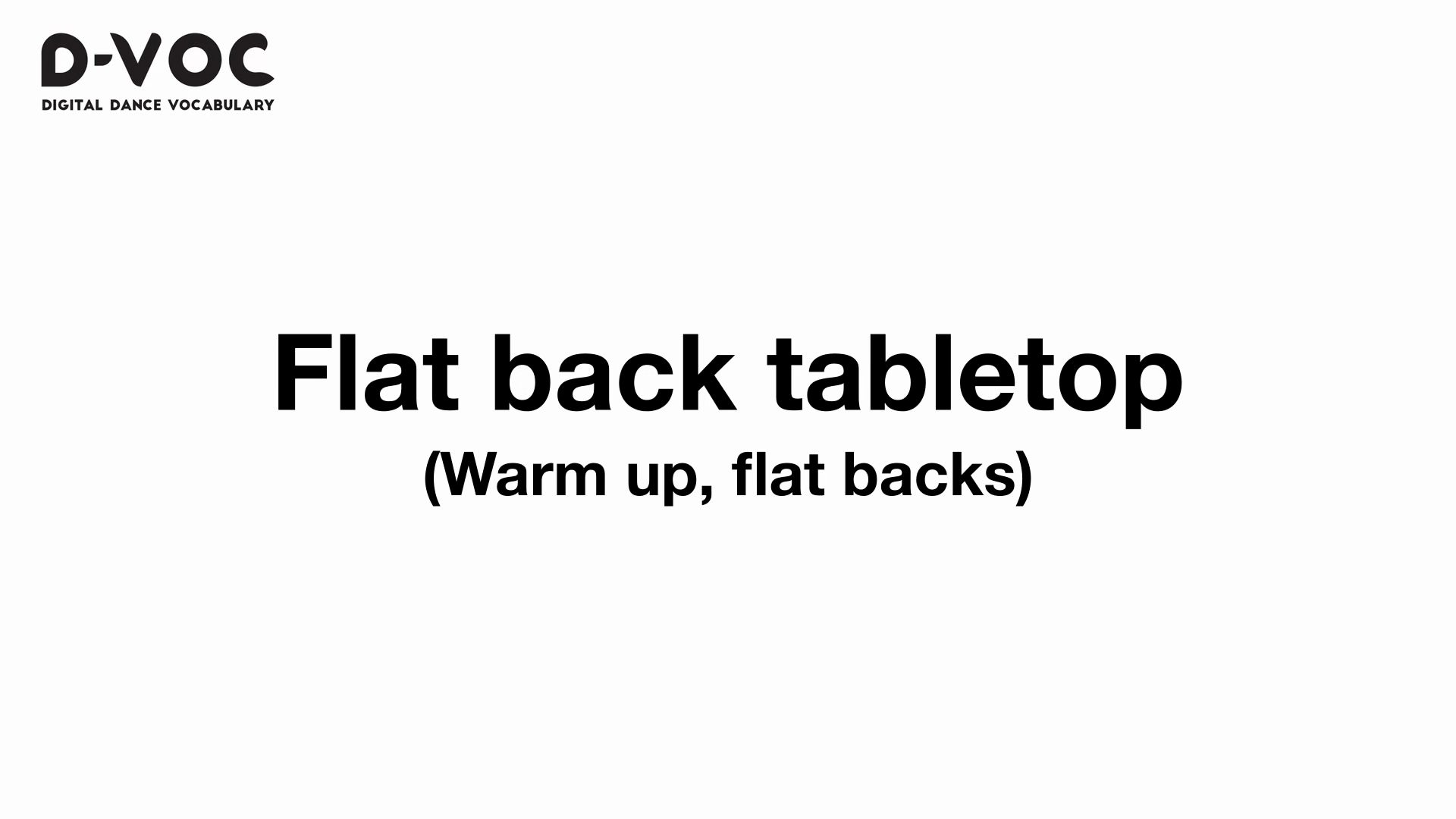 05 Warm up flat backs - Flat back tabletop - MT