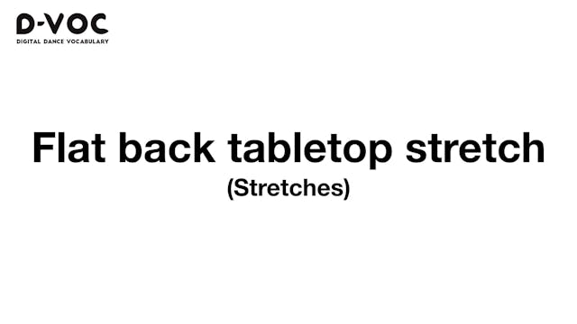 10 Stretches - Flat back tabletop str...