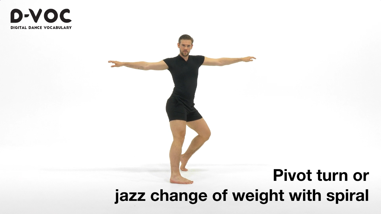 08 Steps - Pivot turn - jazz change of weight, with spiral