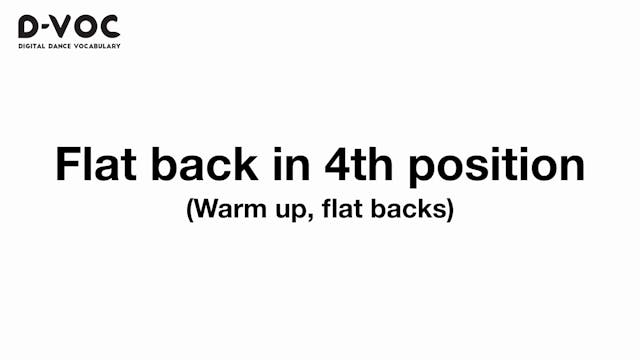 02 Warm up flat backs - Flat back in ...