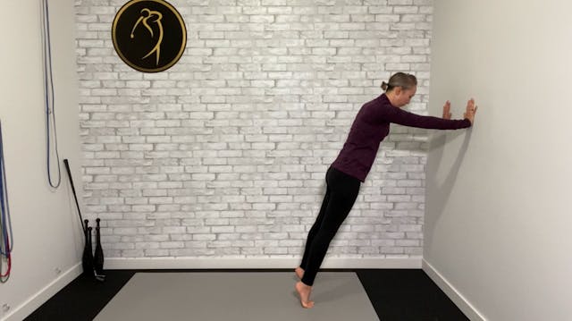 Wall supported calf raises