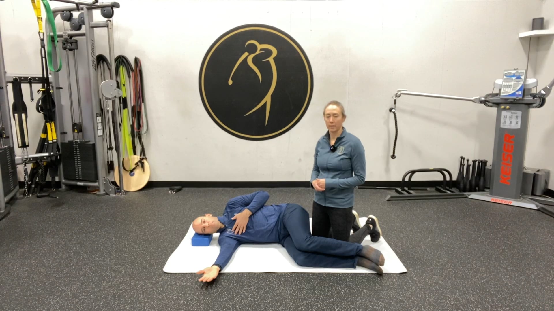 Side lying open books (thoracic rotation)