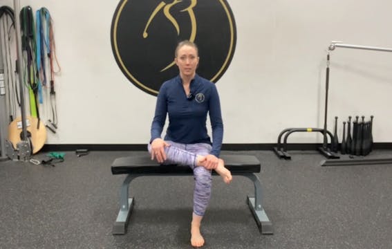 Seated figure 4 stretch