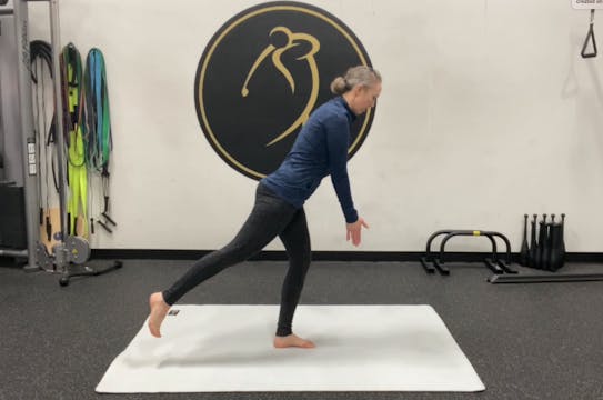 1 leg golf posture balance with hip s...