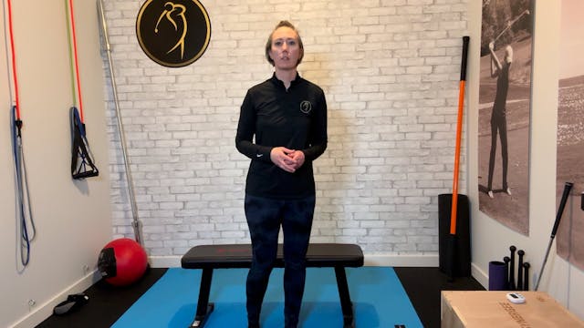 Hip Internal Rotation Stretch with Bench