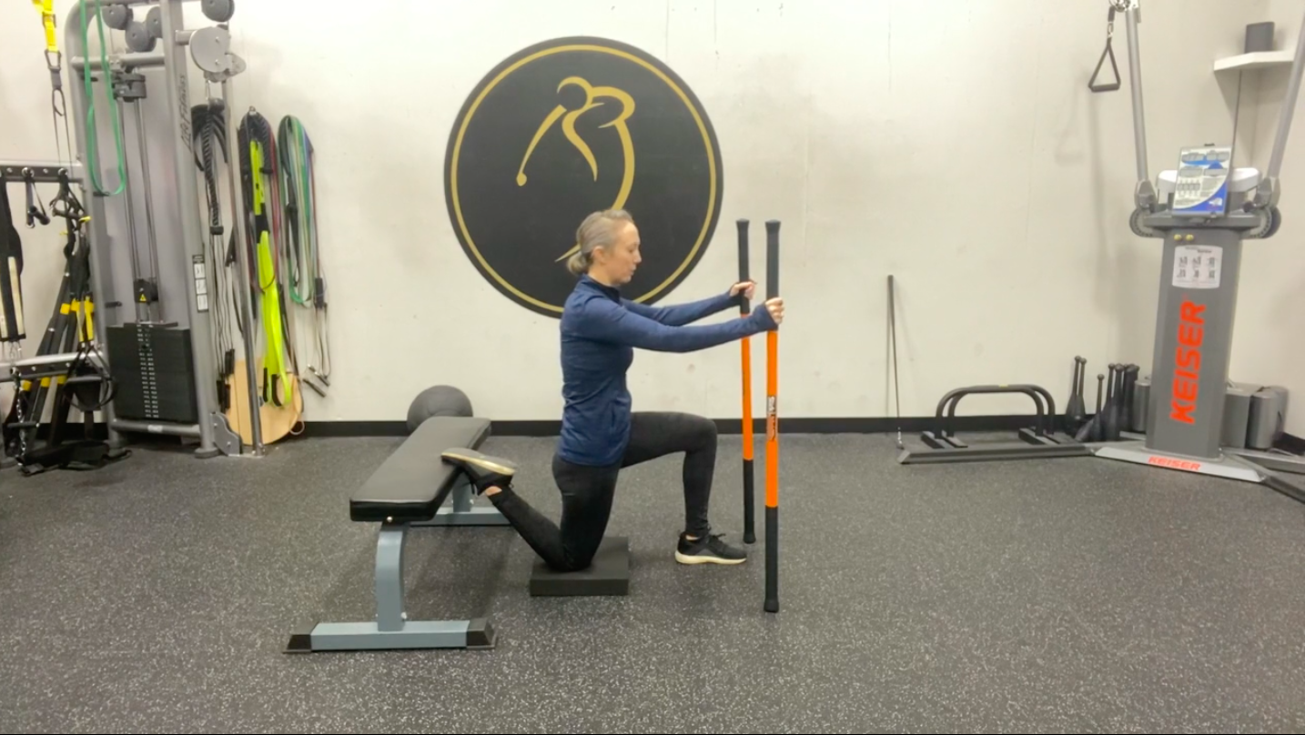 Rectus femoris stretch (quad and hip flexor)