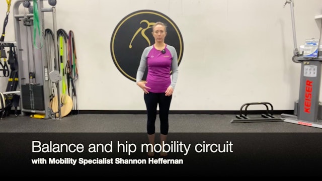 Balance and hip mobility circuit
