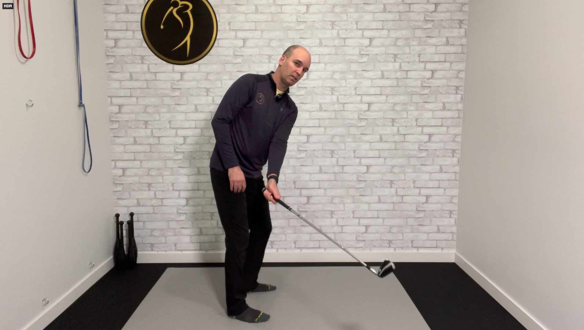 Backswing lead arm rotation