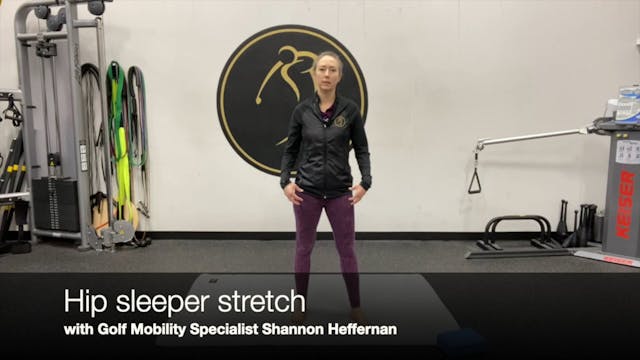 Hip sleeper stretch (90/90 internal h...