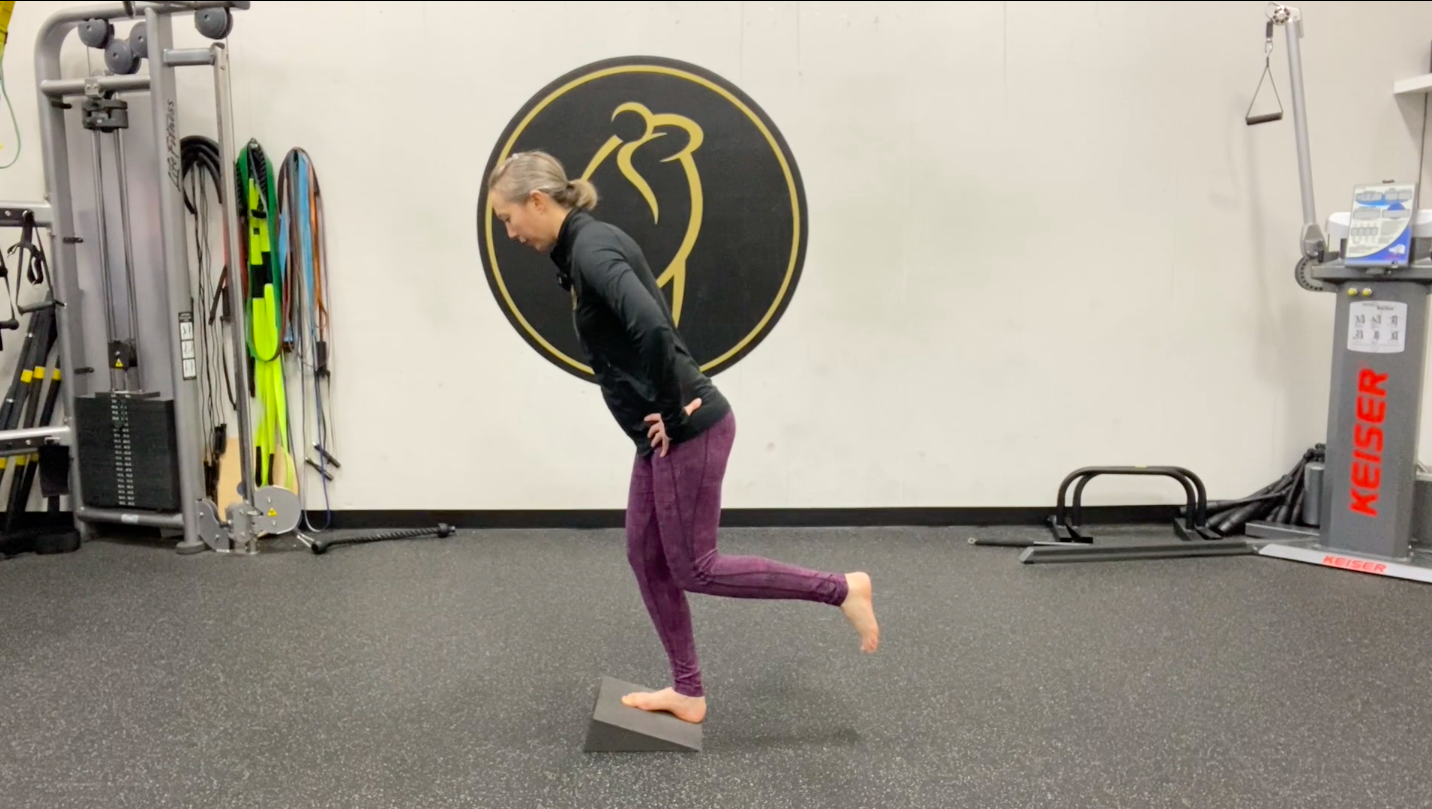Slant board balance exercise
