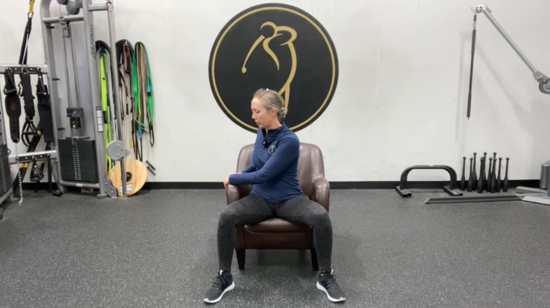 Seated thoracic rotation stretch