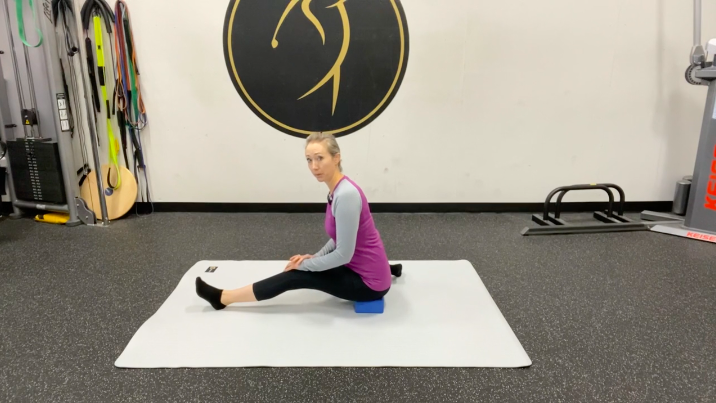 Hamstring stretch (seated)