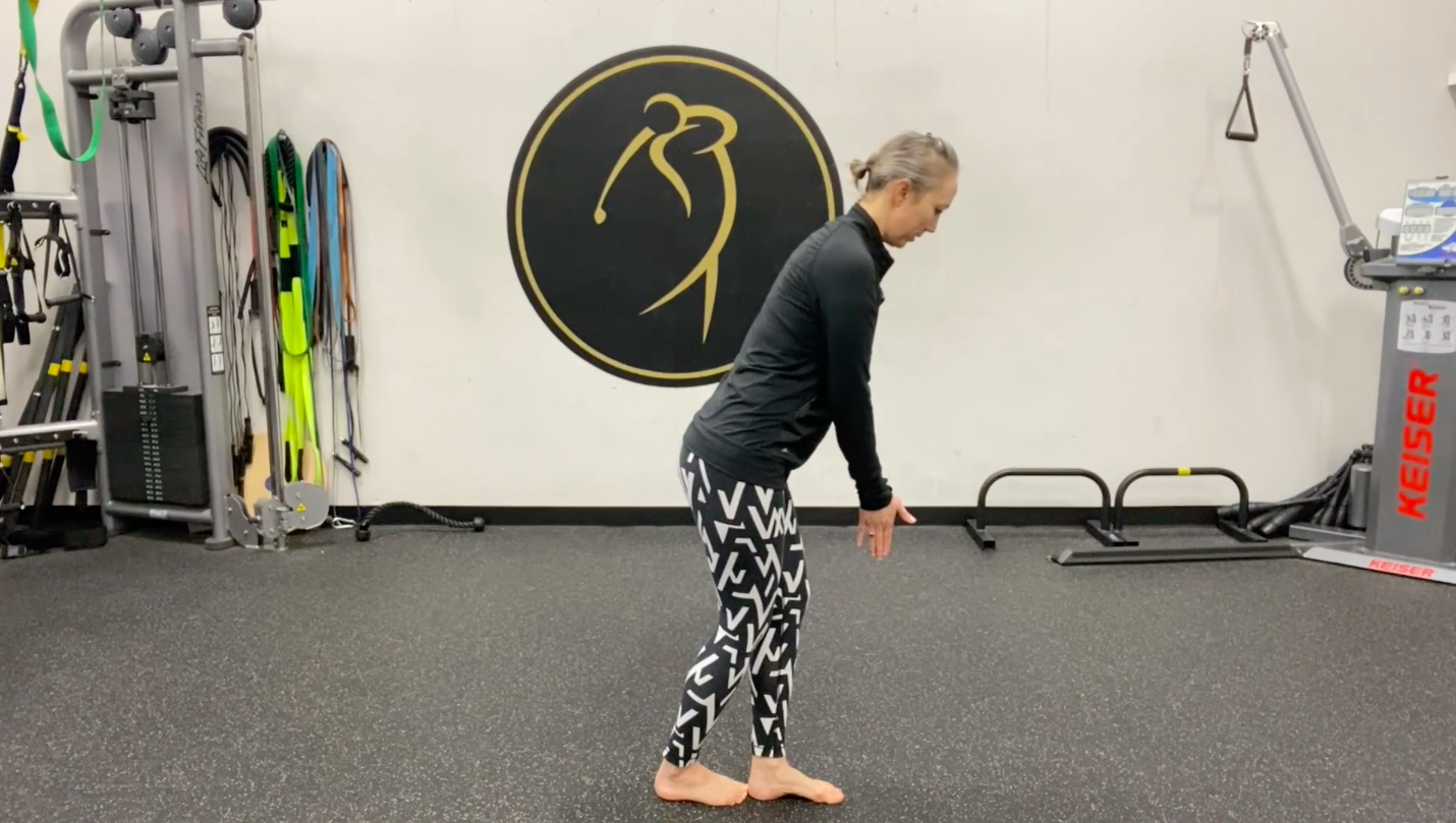Golf posture heel to toe balance