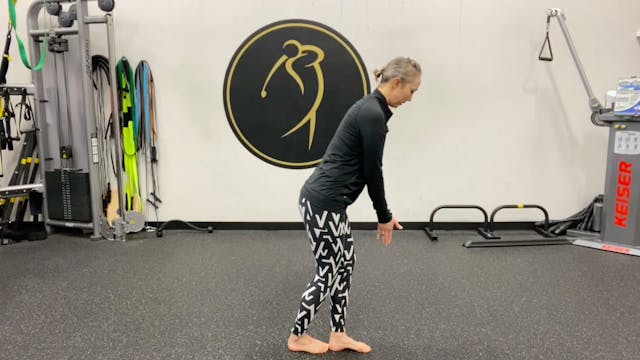 Golf posture heel to toe balance