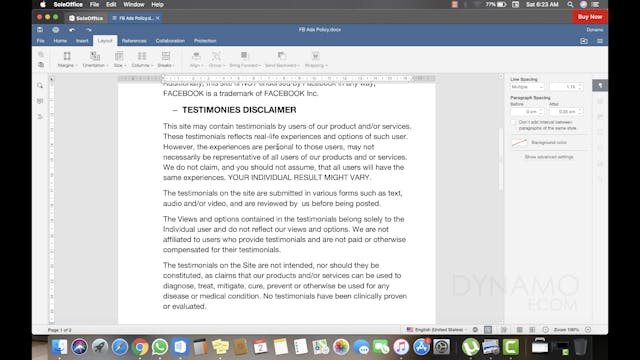 Landing Page DISCLAIMER TEMPLATES - F...