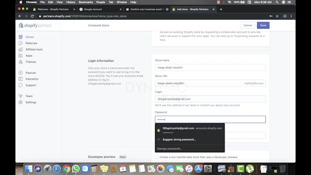 Setting Up a FREE Shopify Store